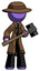 Purple Detective Man with sledgehammer standing ready to work or defend