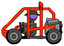 Purple Detective Man riding sports buggy side view