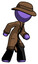 Purple Detective Man Suspense action pose facing right