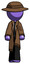 Purple Detective Man Walking Front View