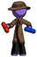 Purple Detective Man Red pill or blue pill concept