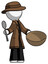 White Detective Man with empty bowl and spoon ready to make something