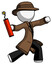 White Detective Man throwing dynamite