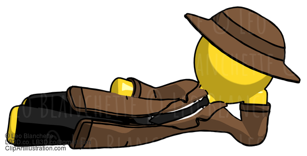 Yellow Detective Man Reclined On Side #3204