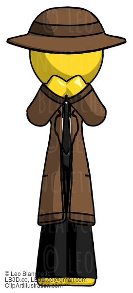 Yellow Detective Man Laugh, Giggle, Or Gasp Pose #3351