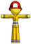 Yellow Firefighter Fireman Man T-Pose Arms Up Standing
