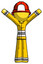 Yellow Firefighter Fireman Man with Arms Out Joyfully