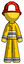 Yellow Firefighter Fireman Man Standing Facing Forward
