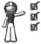 Sketch Football Player Man standing by list of checkmarks