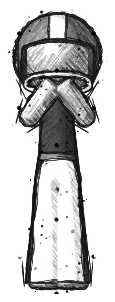 Sketch Football Player Man laugh, giggle, or gasp pose