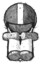 Sketch Football Player Man Sitting with Head Down Facing Forward