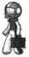 Sketch Football Player Man Walking With Briefcase To The Left