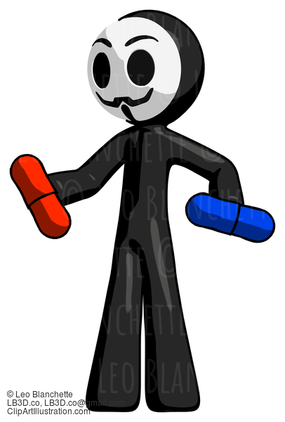 Black Little Anarchist Hacker Man Pills #8315