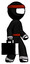 Ink Ninja Warrior Man Walking With Briefcase To The Right