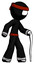 Ink Ninja Warrior Man walking with hiking stick