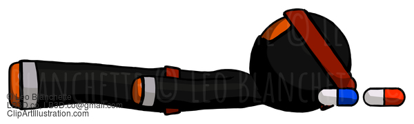 Orange Ninja Warrior Man Death Or Suicide By Pills #4715