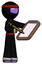 Purple Ninja Warrior Man Using Clipboard And Pencil