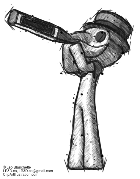 Sketch Plague Doctor Man Thermometer In Mouth #15713