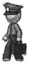 Sketch Police Man Walking With Briefcase To The Left