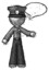 Sketch Police Man with word bubble talking chat icon