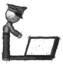Sketch Police Man using large laptop computer side orthographic view