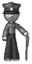 Sketch Police Man standing with hiking stick
