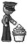 Sketch Police Man with giant cupcake dessert