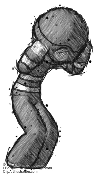 Sketch Thief Man With Headache Or Covering Ears Turned To His Right #7784