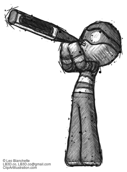 Sketch Thief Man Thermometer In Mouth #7981