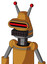 Peach Droid With Cone Head And Keyboard Mouth And Visor Eye And Double Led Antenna