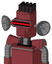 Red Mech With Cylinder Head And Speakers Mouth And Visor Eye And Pipe Hair