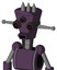 Purple Mech With Cylinder-Conic Head And Happy Mouth And Three-Eyed And Three Spiked