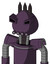 Purple Mech With Rounded Head And Pipes Mouth And Angry Eyes And Three Dark Spikes
