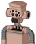 Light-Peach Mech With Cylinder-Conic Head And Dark Tooth Mouth And Bug Eyes
