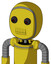 Yellow Droid With Bubble Head And Toothy Mouth And Red Eyed