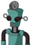 Greenish Mech With Cylinder-Conic Head And Vent Mouth And Black Glowing Red Eyes And Radar Dish Hat