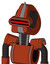 Orange Robot With Droid Head And Visor Eye And Spike Tip