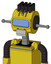 Yellow Droid With Multi-Toroid Head And Teeth Mouth And Large Blue Visor Eye And Pipe Hair