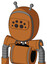 Orange Robot With Bubble Head And Bug Eyes And Double Antenna