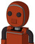 Orange Robot With Bubble Head And Speakers Mouth And Two Eyes