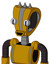 Yellow Droid With Droid Head And Happy Mouth And Two Eyes And Three Spiked