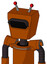 Redish-Orange Mech With Box Head And Black Visor Eye And Double Led Antenna