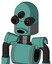 Greenish Mech With Dome Head And Round Mouth And Three-Eyed
