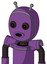 Purple Automaton With Bubble Head And Round Mouth And Black Glowing Red Eyes And Double Antenna