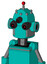 Greenish Robot With Dome Head And Three-Eyed And Single Led Antenna
