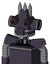 Purple Robot With Cone Head And Speakers Mouth And Red Eyed And Three Spiked