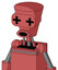 Pinkish Mech With Cylinder-Conic Head And Round Mouth And Plus Sign Eyes