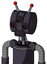 Purple Robot With Multi-Toroid Head And Dark Tooth Mouth And Three-Eyed And Double Led Antenna