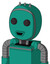 Green Automaton With Bubble Head And Happy Mouth And Two Eyes And Three Spiked
