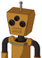 Yellowish Droid With Box Head And Toothy Mouth And Three-Eyed And Single Antenna